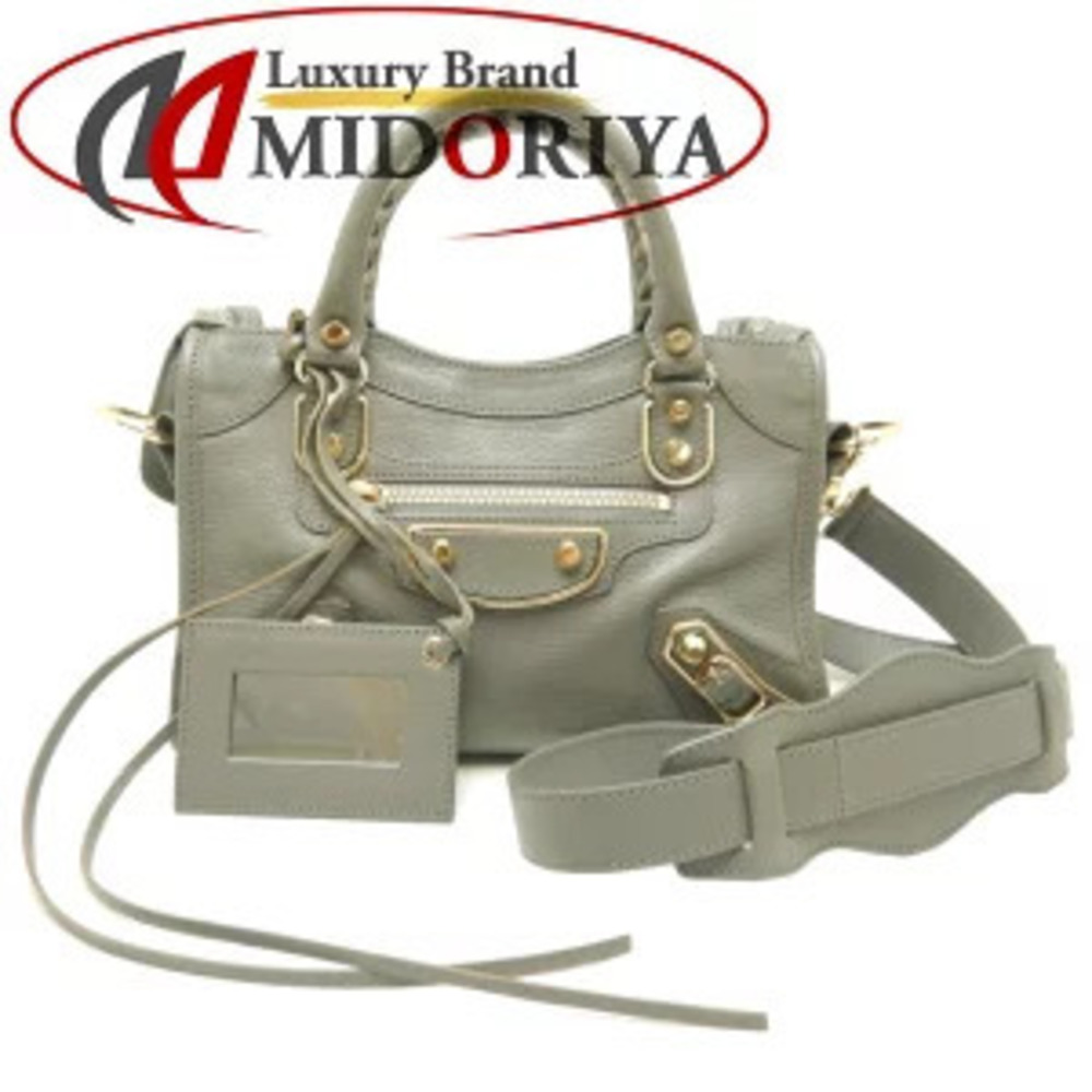 Balenciaga City Handbag Crossbody Leather Gray